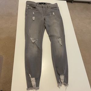 Express Ankle Legging size 6 grey distressed